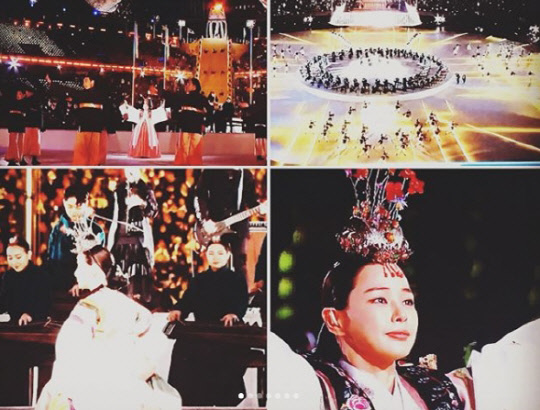 이하늬가 25일 평창동계올림픽 폐막식서 전통 무용 독무 소감을 SNS를 통해 남겼다.<이하늬 인스타그램 캡쳐>